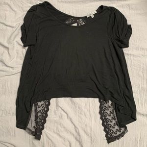 Crop top with back cutout